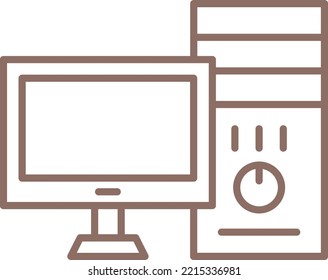Tower Computer vector icon. Can be used for printing, mobile and web applications.