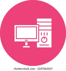 Tower Computer vector icon. Can be used for printing, mobile and web applications.