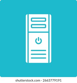 Ícone de vetor Computador em Torre. Pode ser usado para impressão, aplicativos móveis e da Web.