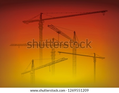 Similar – Construction cranes