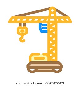 tower crane civil engineer color icon vector. tower crane civil engineer sign. isolated symbol illustration