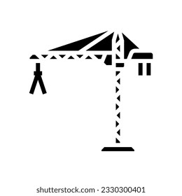 tower crane civil engineer glyph icon vector. tower crane civil engineer sign. isolated symbol illustration