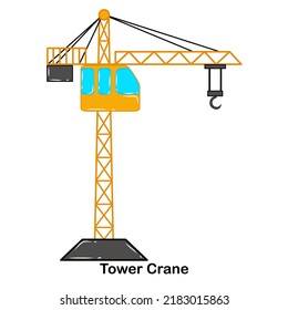 TowEr crane Construction vehicles vector 
