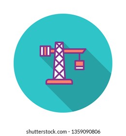 Tower Crane Flat Icon