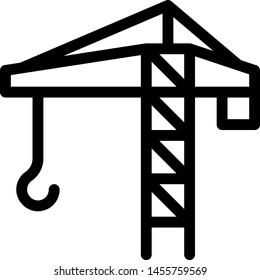 Tower crane with hook for material handling facility