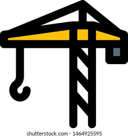 Tower crane with hook for material handling facility