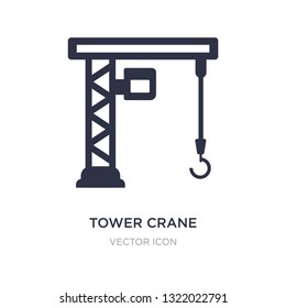 tower crane icon on white background. Simple element illustration from City elements concept. tower crane sign icon symbol design.