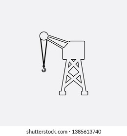 tower crane icon sign signifier vector