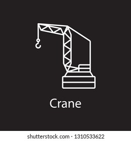 Tower crane icon icon. Simple element illustration. Tower crane icon symbol design from Construction collection set. Can be used in web and mobile