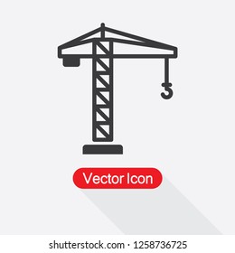 Tower Crane Icon Vector Illustration Eps10