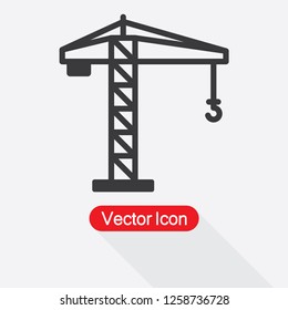 Tower Crane Icon Vector Illustration Eps10