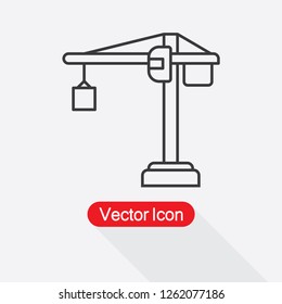 Tower Crane Icon Vector Illustration Eps10