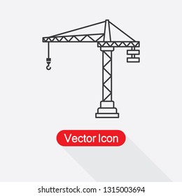 Tower Crane Icon Vector Illustration Eps10