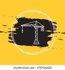 Tower Crane Icon Vector Illustration Eps10