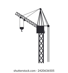 Tower Crane Icon Vector Illustration