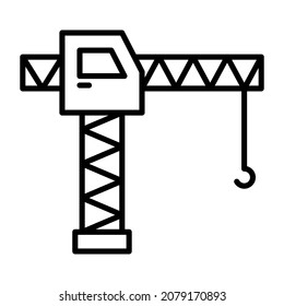 Tower Crane icon vector image. Can also be used for web apps, mobile apps and print media.