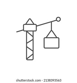 Tower crane icons  symbol vector elements for infographic web