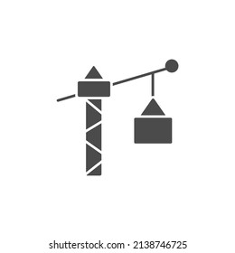 Símbolo de símbolo de la grúa de la torre elementos vectoriales para web infográfica