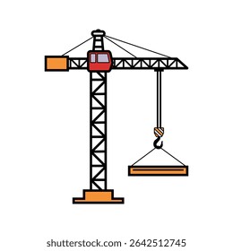 Tower Crane Lifting Building Material