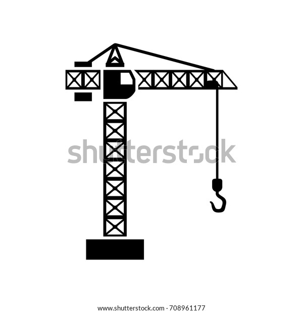 Tower Crane Vector Stock Vector (Royalty Free) 708961177 | Shutterstock