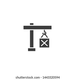 Tower Crane vector glyph style icon