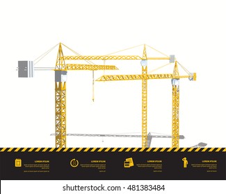 tower crane white background