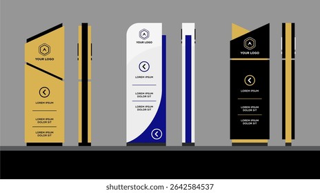 Tower display advertising, Exterior and interior signage concept corporate identity