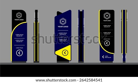 Tower display advertising, Exterior and interior signage concept corporate identity