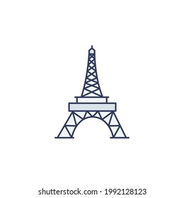 tower eiffel Flat Icon Isolated On White Background