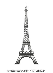 tower eiffel isolated icon vector illustration, eps10