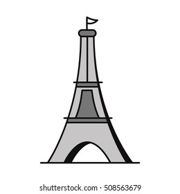 tower eiffel isolated icon vector illustration design