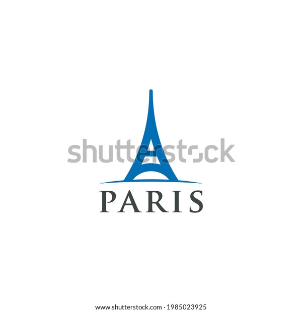 Tower Eiffel Simple Logo Design Inspiration Stock Vector (Royalty Free ...