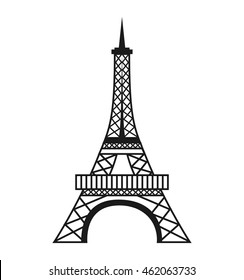tower eiffel structure icon vector illustration design