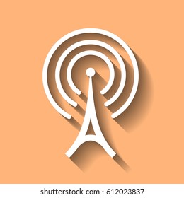 The tower emits radio wavesvector