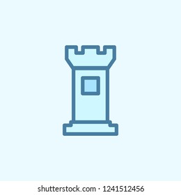 tower field outline icon. Element of 2 color simple icon. Thin line icon for website design and development, app development. Premium icon
