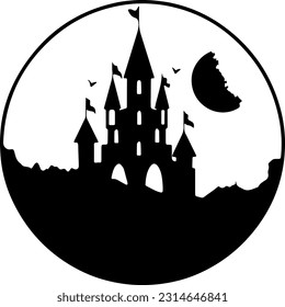 Tower fortess icon in hand drawn style.	
