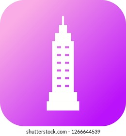 Tower Glyph round corner multi color BG