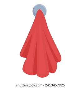 Tower hanger icon cartoon vector. Spa wall interior. Bathroom house