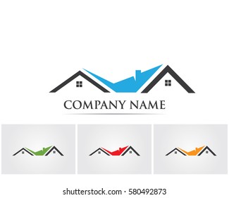 Tower and home building logo constructions property