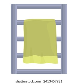 Tower home dryer icon cartoon vector. Home spa wall. Rope rack