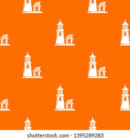 Tower and house pattern vector orange for any web design best