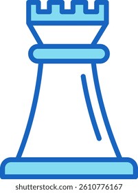 Tower Icon Blue Vector Illustration