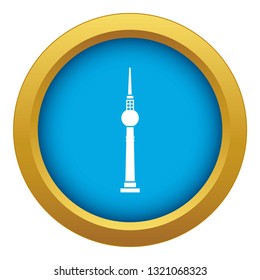 Tower icon blue vector isolated on white background for any design