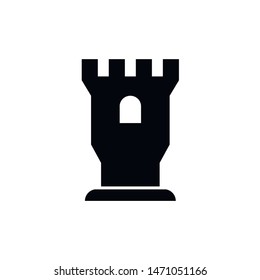 Tower icon. Castle tower icon isolated. Vector illustration
