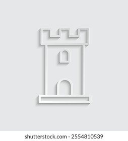 tower icon castle vector sign