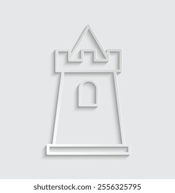 tower icon castle vector sign