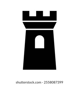 tower icon castle vector sign