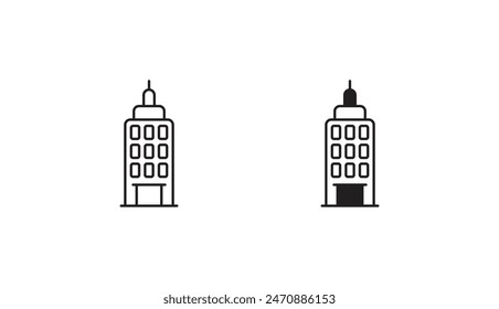 Tower icon design with white background stock illustration