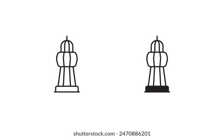 Tower icon design with white background stock illustration
