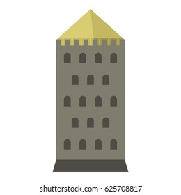 Tower icon flat isolated on white background vector illustration